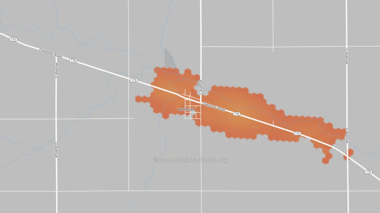 Bike Grade map of 50657, IA
