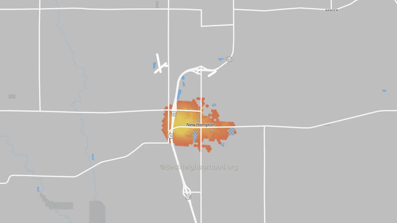 Bike Grade map of 50659, IA