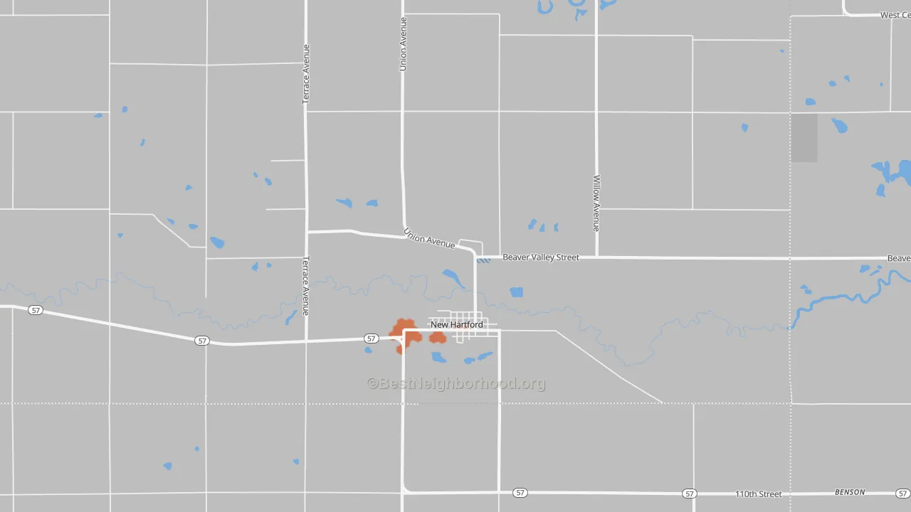 Bike Grade map of 50660, IA