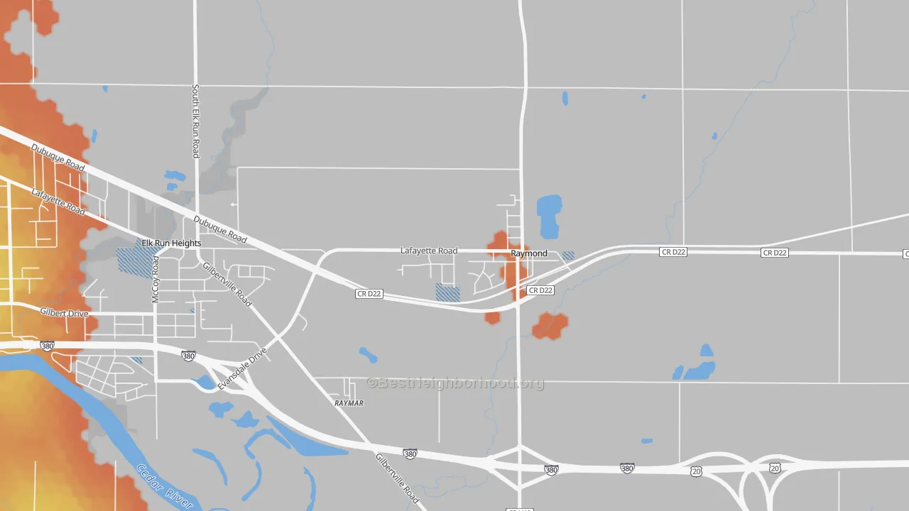 Bike Grade map of 50667, IA