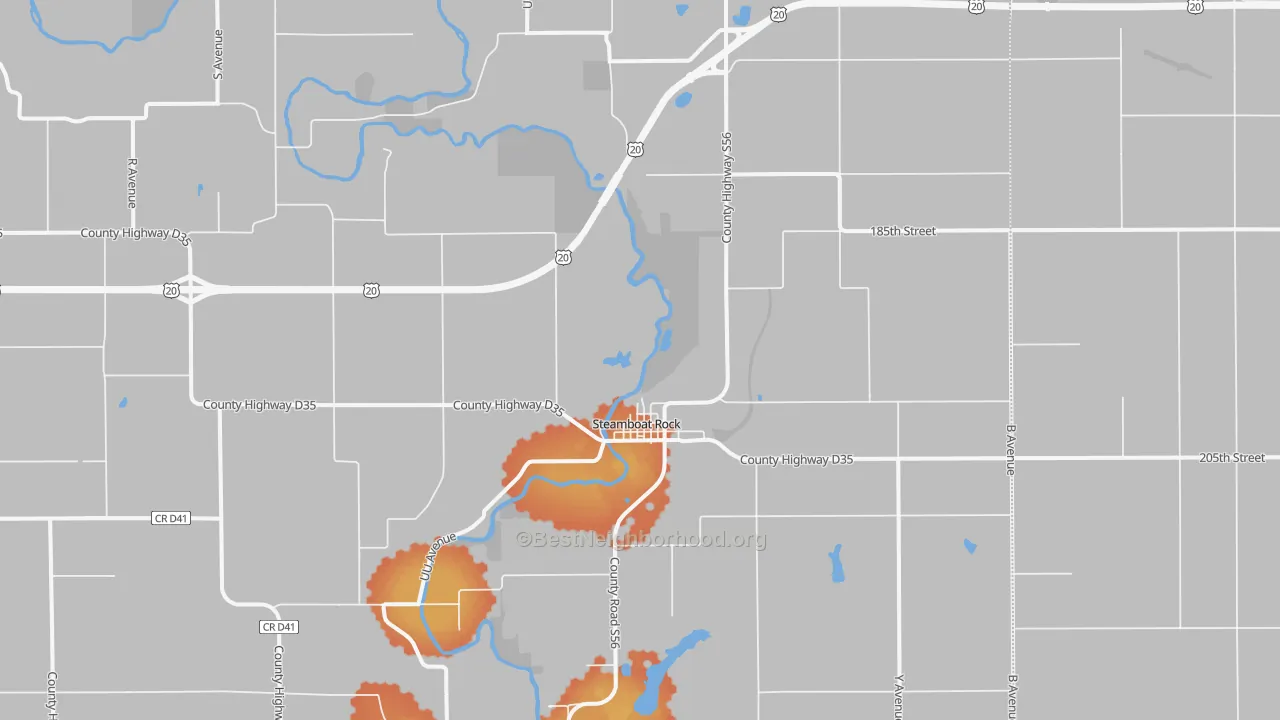Bike Grade map of 50672, IA