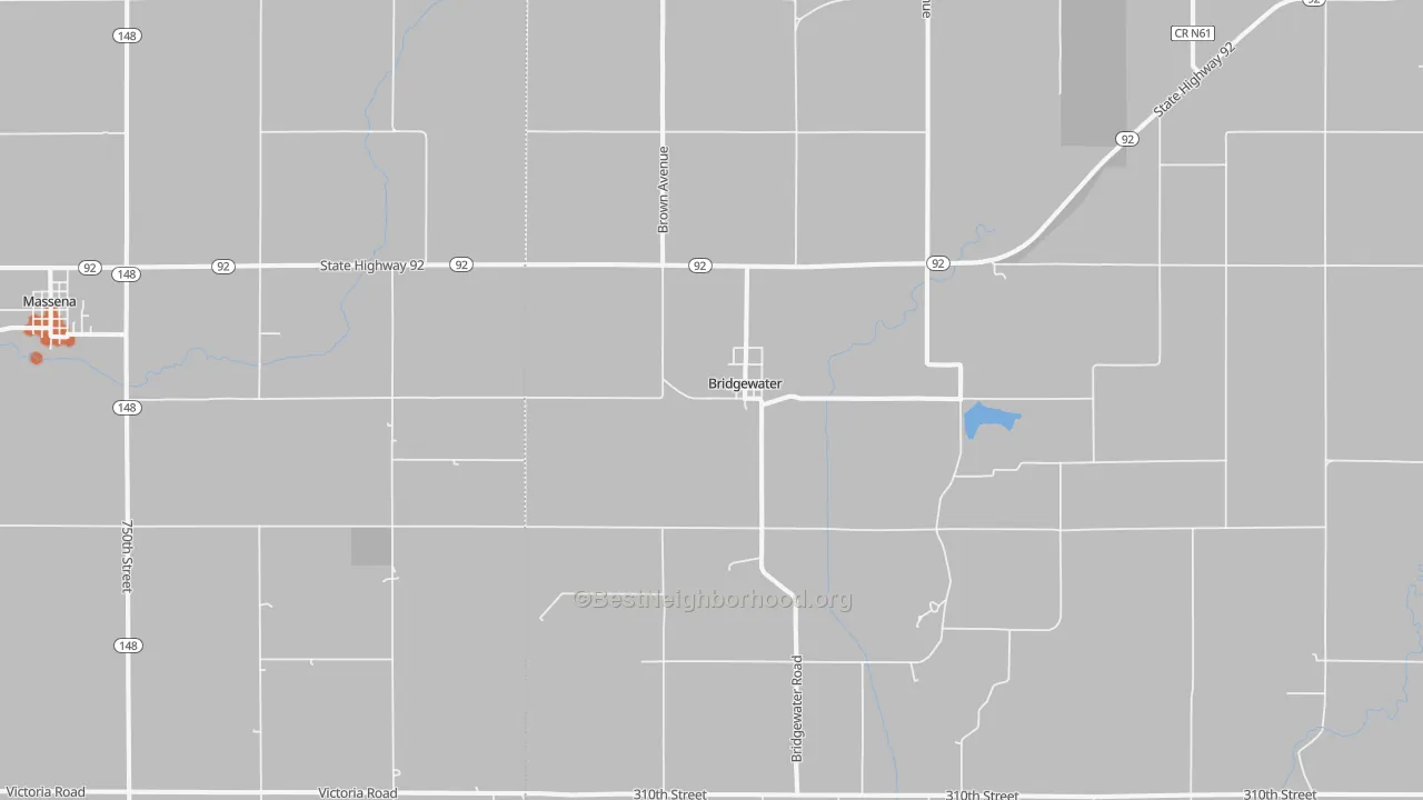 Bike Grade map of 50837, IA