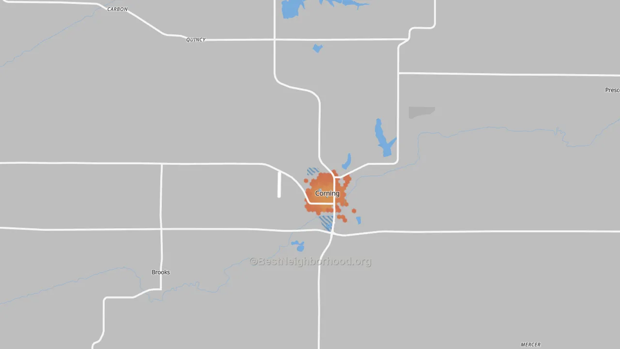 Bike Grade map of 50841, IA