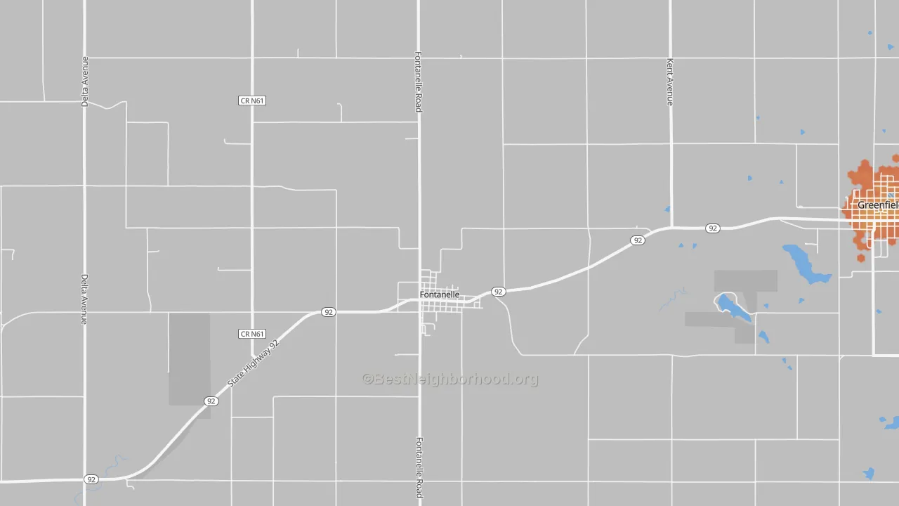 Bike Grade map of 50846, IA
