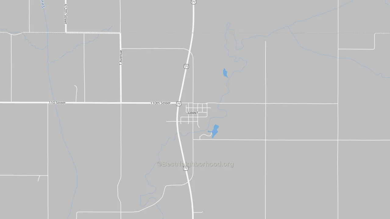Bike Grade map of 50847, IA