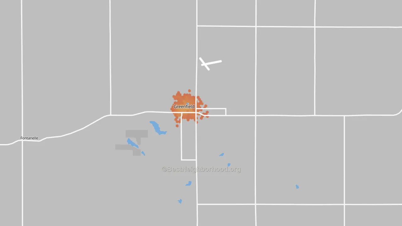 Bike Grade map of 50849, IA
