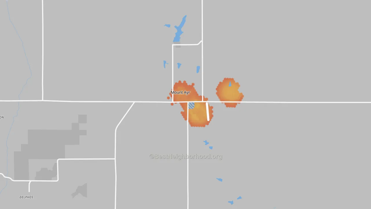 Bike Grade map of 50854, IA