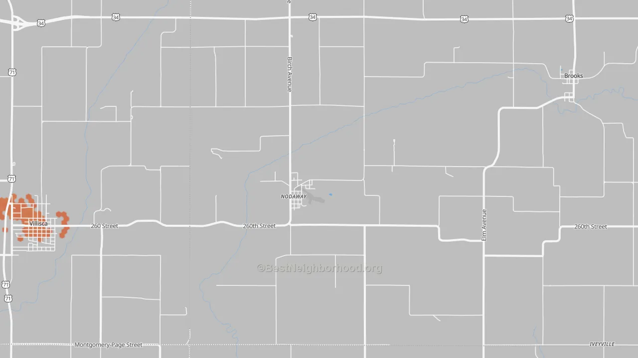 Bike Grade map of 50857, IA