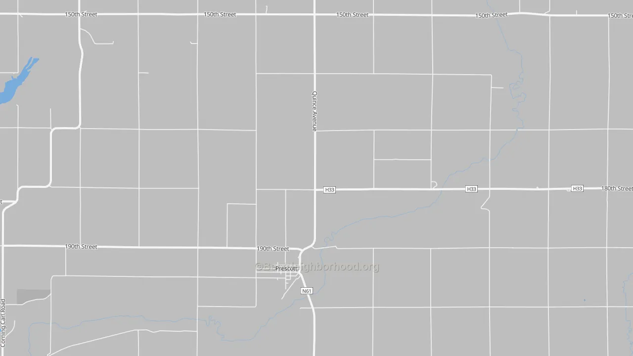 Bike Grade map of 50859, IA