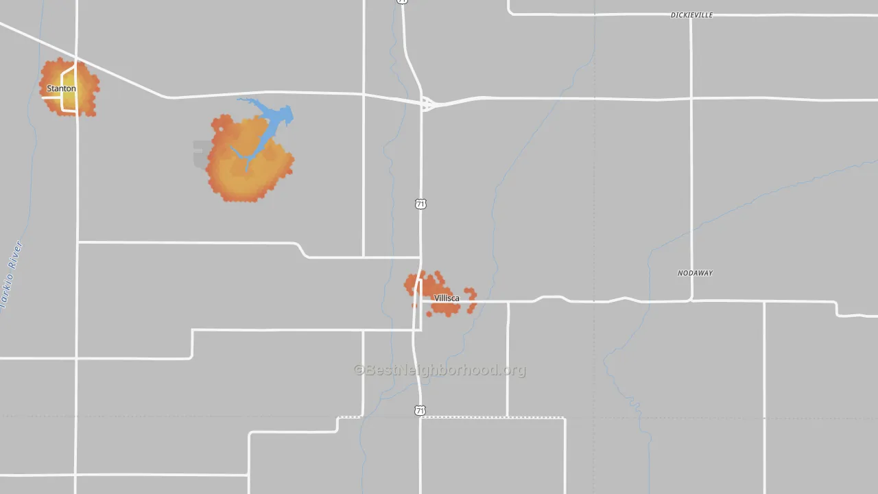 Bike Grade map of 50864, IA