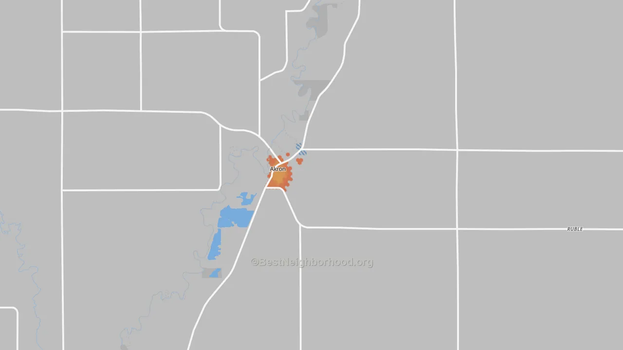 Bike Grade map of 51001, IA