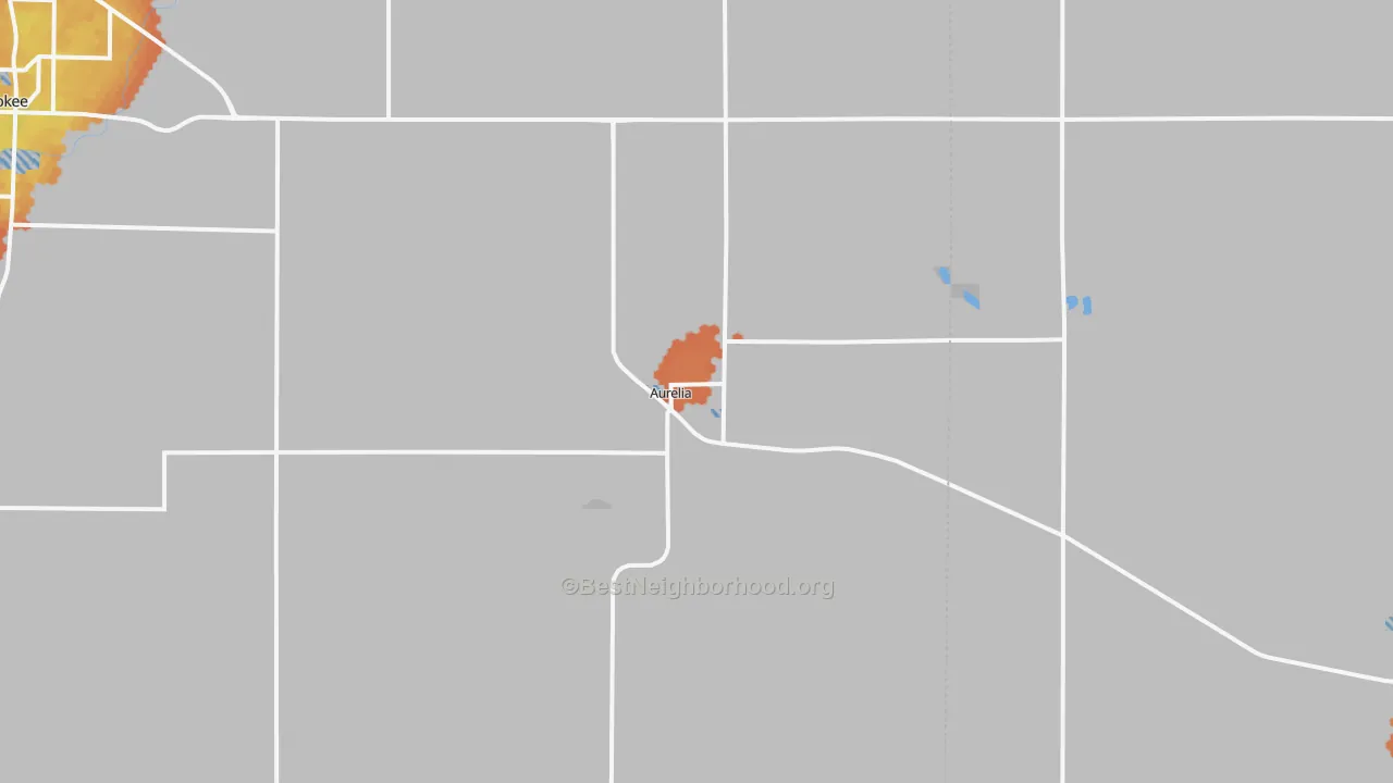 Bike Grade map of 51005, IA