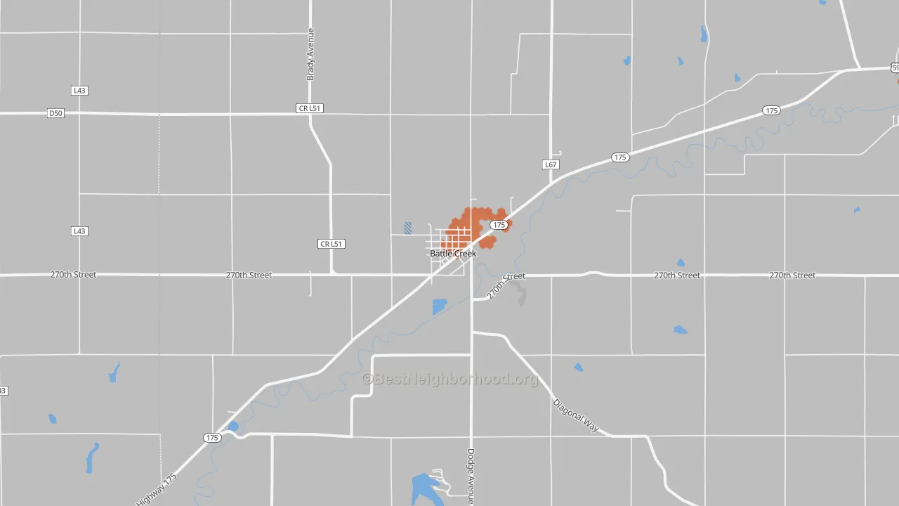 Bike Grade map of 51006, IA