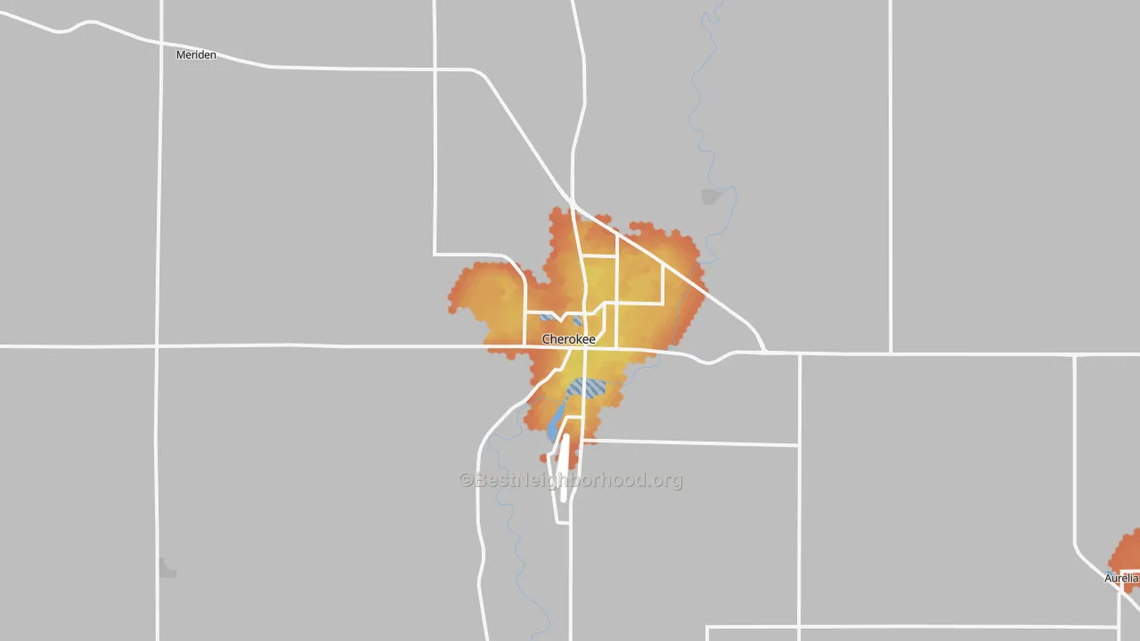 Bike Grade map of 51012, IA
