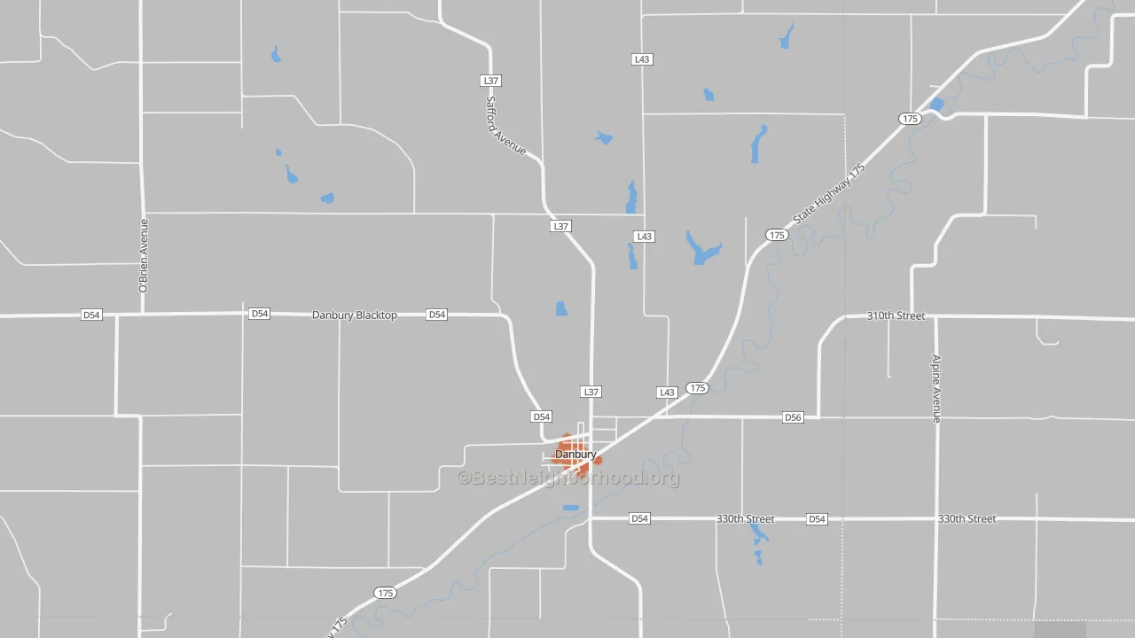 Bike Grade map of 51019, IA
