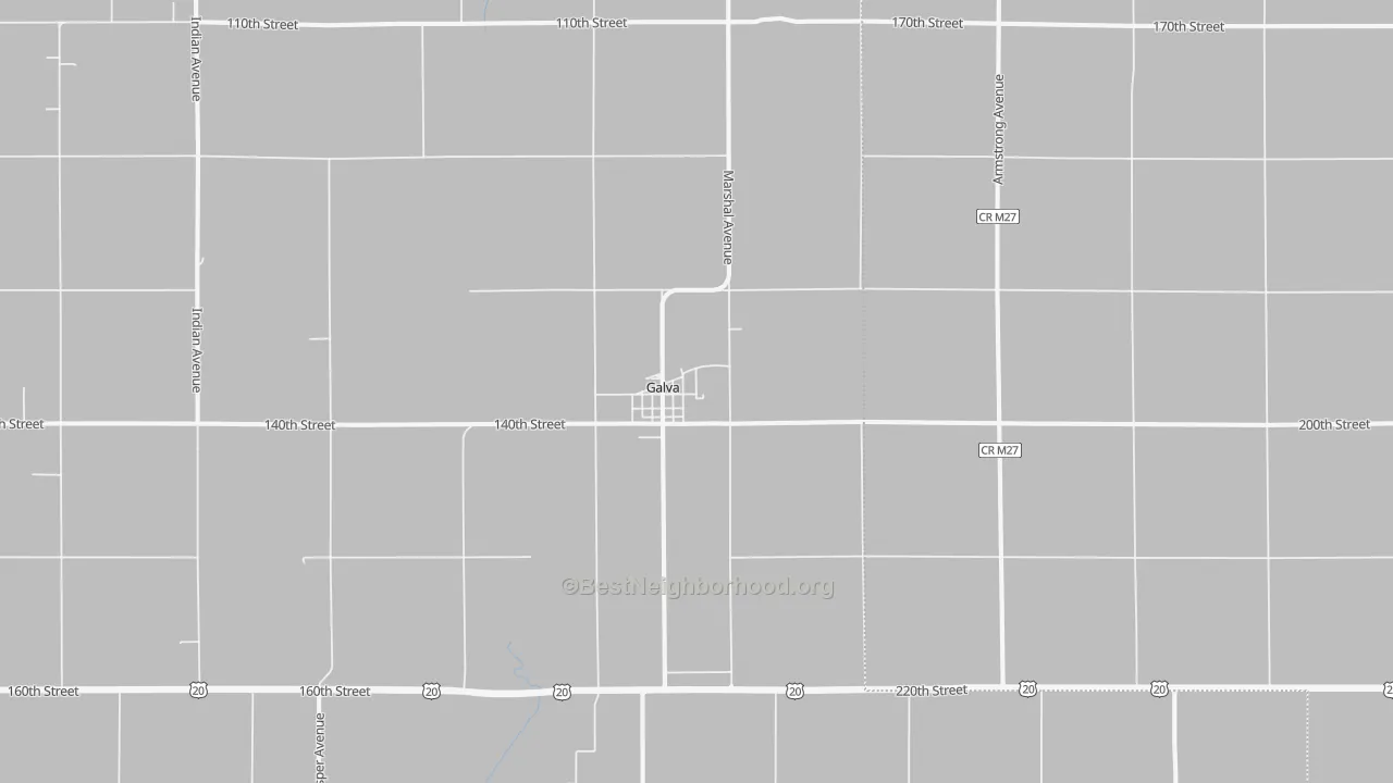 Bike Grade map of 51020, IA