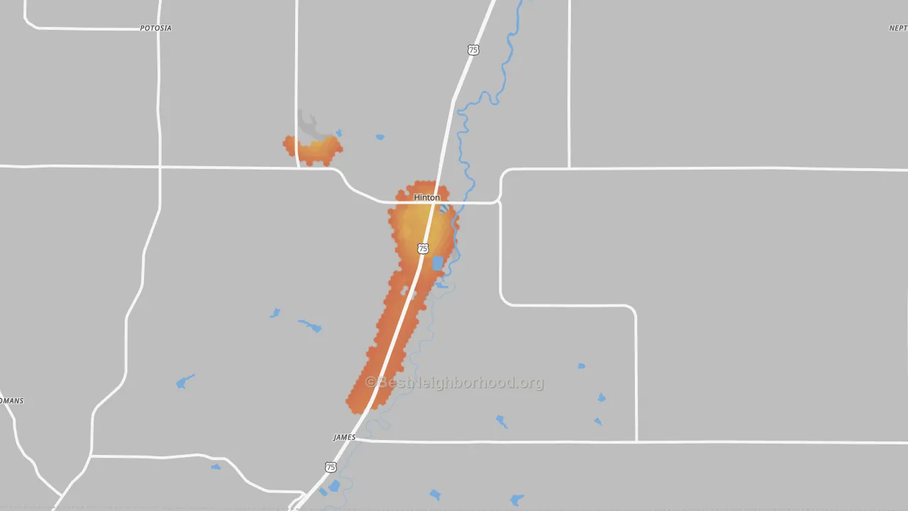 Bike Grade map of 51024, IA