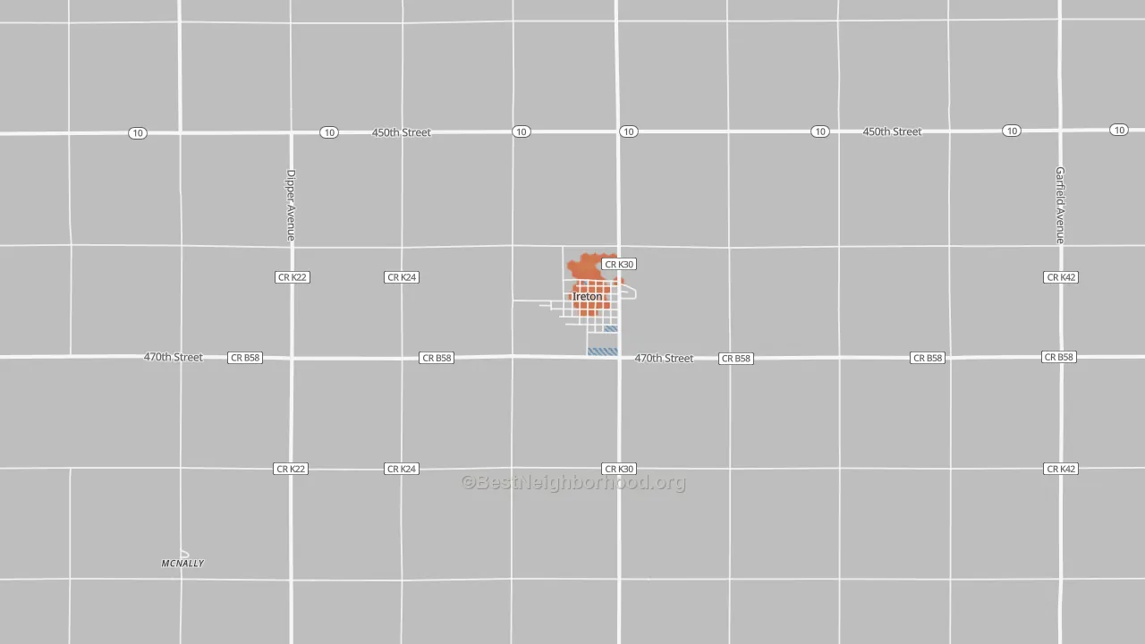 Bike Grade map of 51027, IA