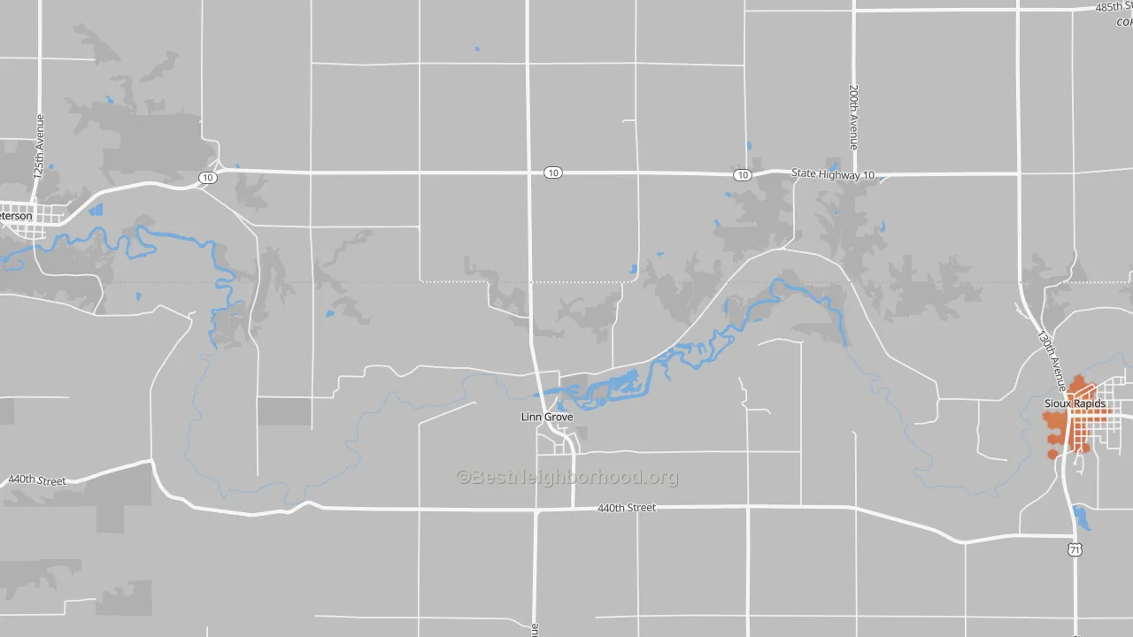 Bike Grade map of 51033, IA