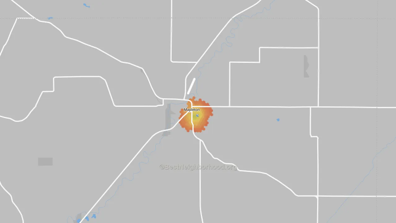 Bike Grade map of 51034, IA