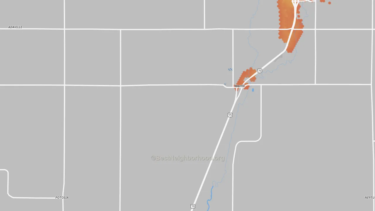 Bike Grade map of 51038, IA