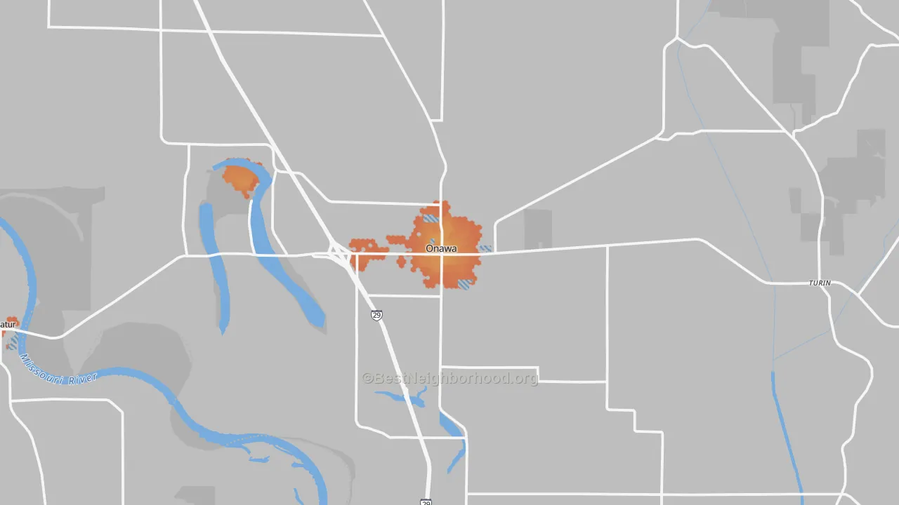 Bike Grade map of 51040, IA