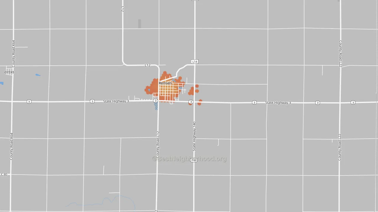 Bike Grade map of 51050, IA