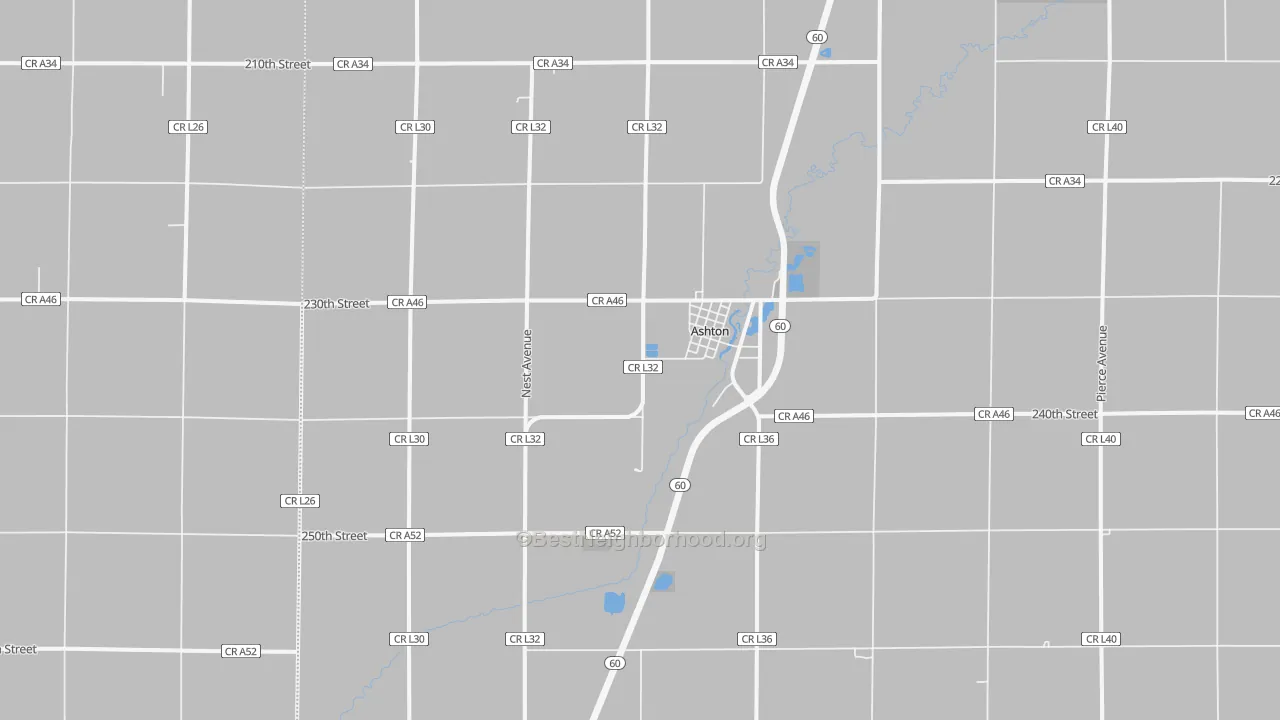 Bike Grade map of 51232, IA