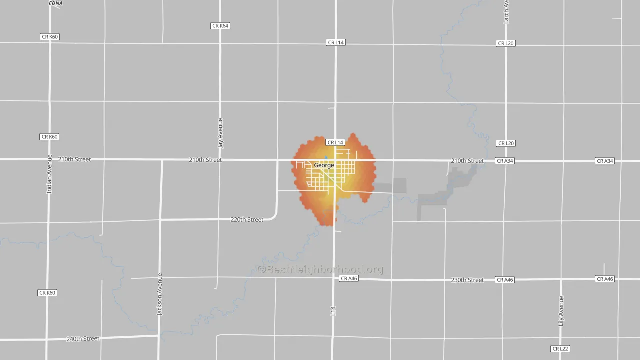Bike Grade map of 51237, IA