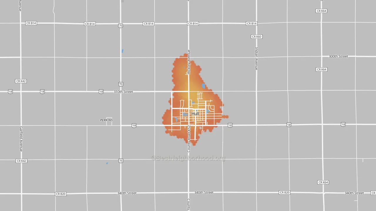 Bike Grade map of 51239, IA