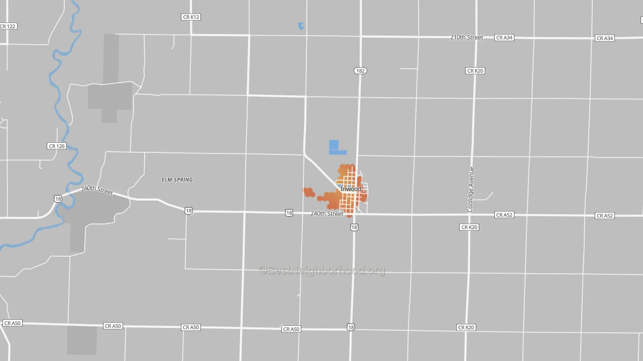 Bike Grade map of 51240, IA
