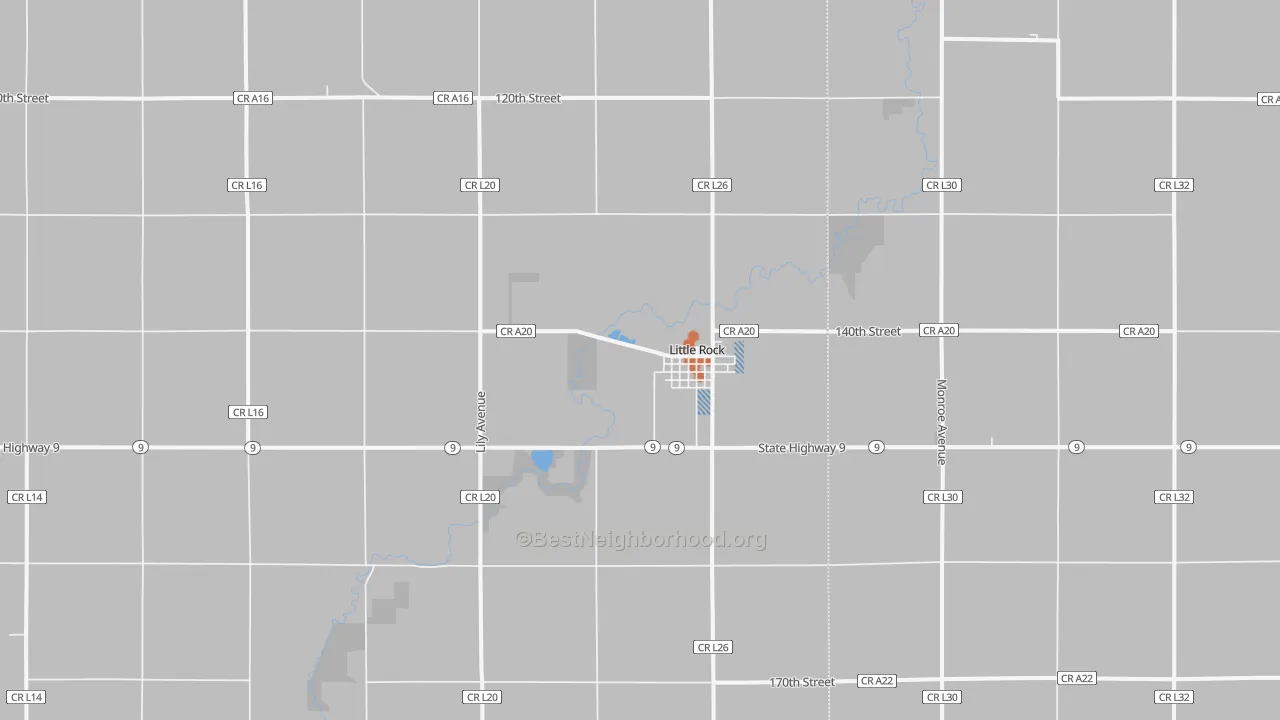 Bike Grade map of 51243, IA