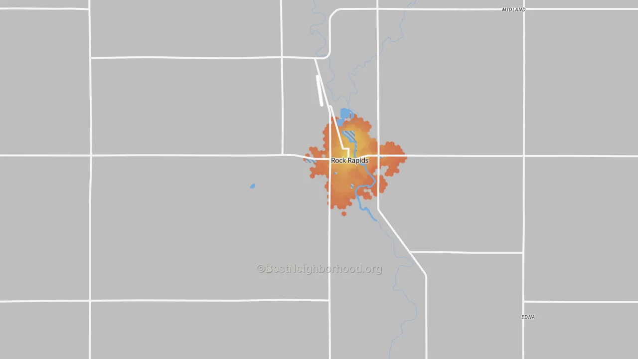 Bike Grade map of 51246, IA