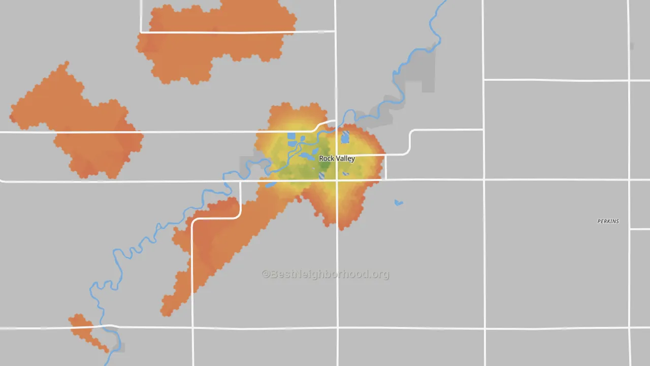 Bike Grade map of 51247, IA