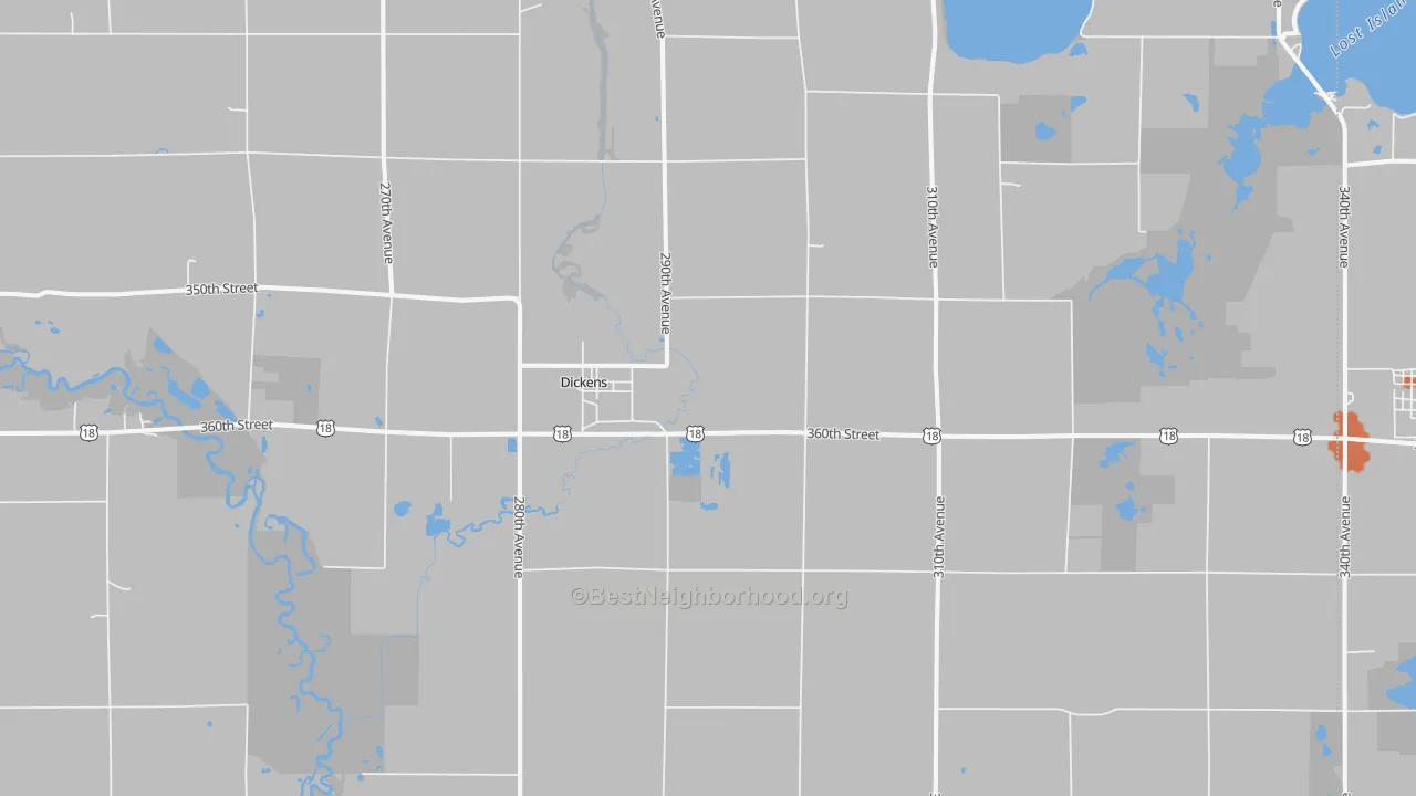 Bike Grade map of 51333, IA