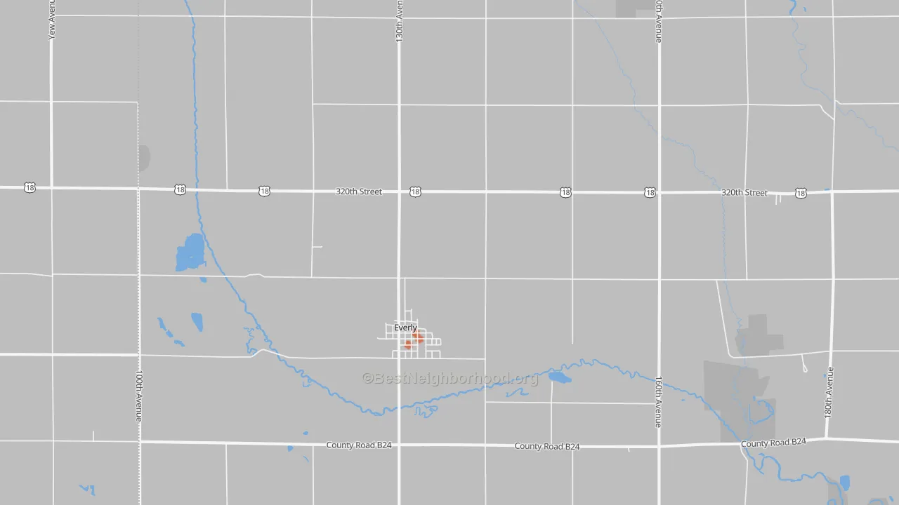 Bike Grade map of 51338, IA