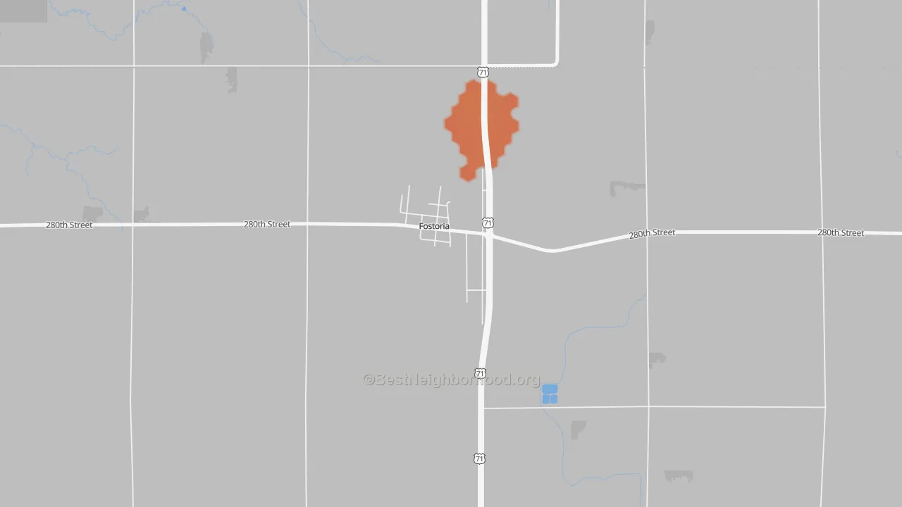 Bike Grade map of 51340, IA