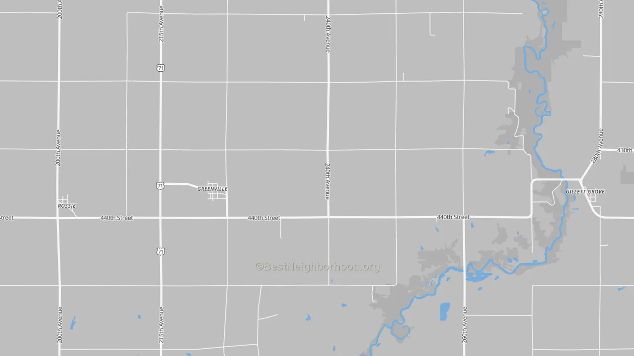 Bike Grade map of 51343, IA