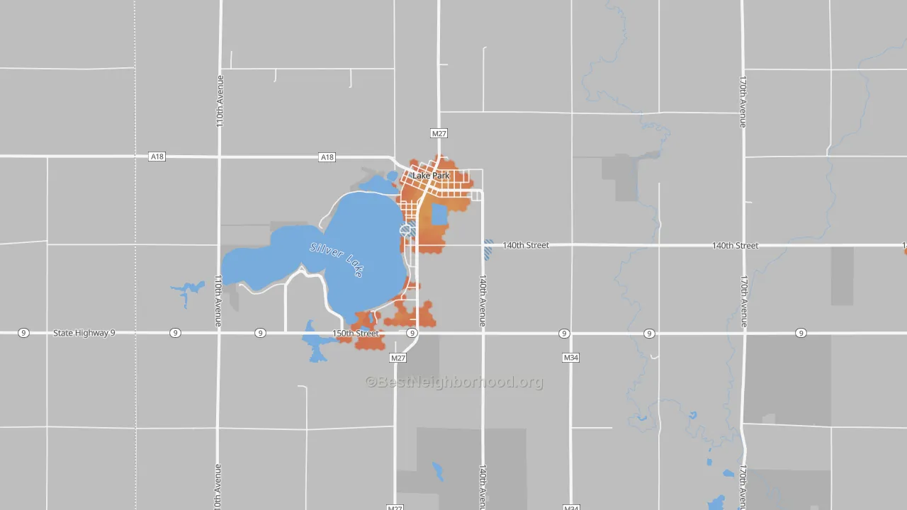 Bike Grade map of 51347, IA