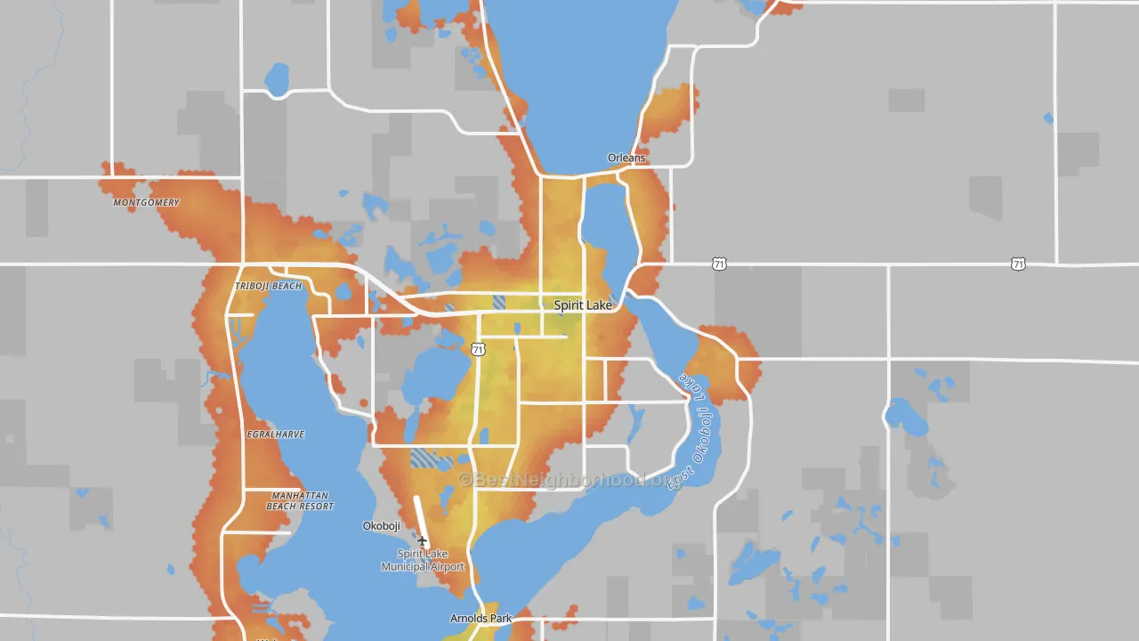 Bike Grade map of 51360, IA