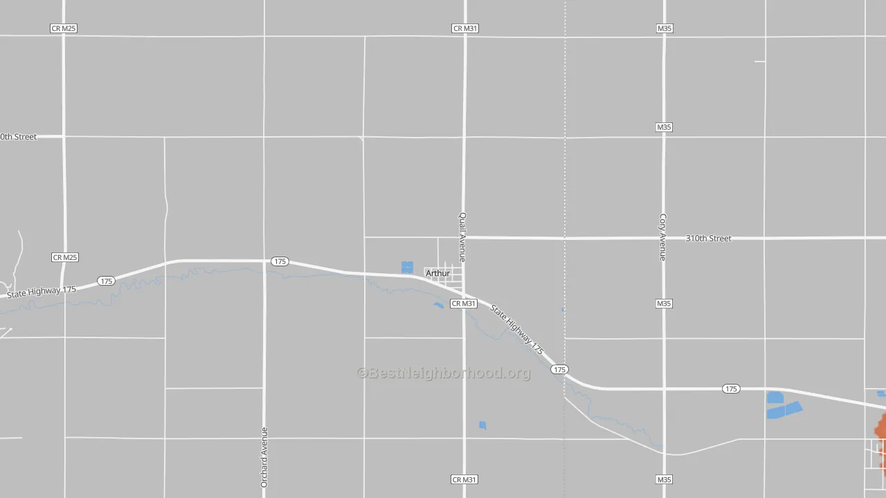 Bike Grade map of 51431, IA