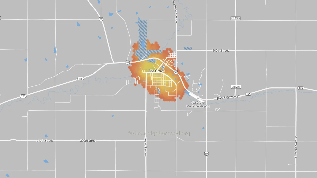 Bike Grade map of 51445, IA
