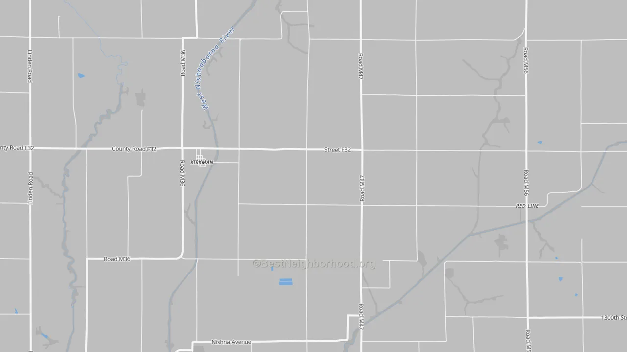 Bike Grade map of 51447, IA