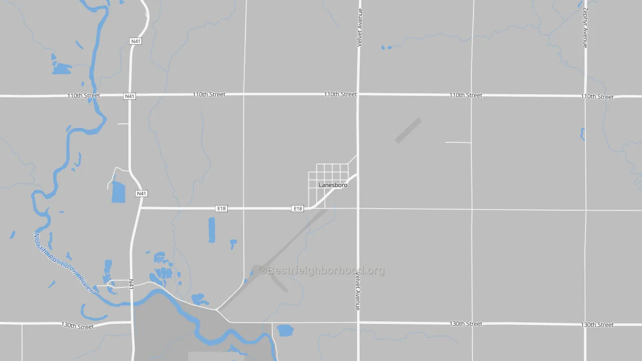 Bike Grade map of 51451, IA