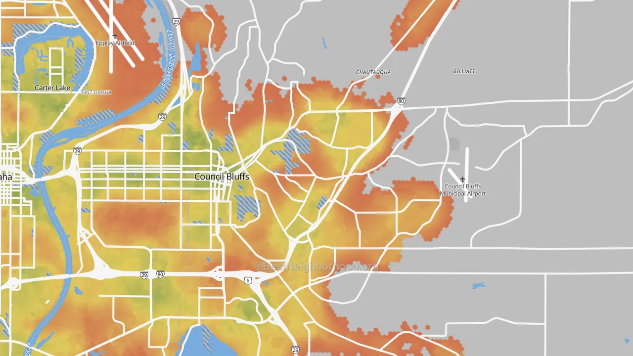 Bike Grade map of 51503, IA