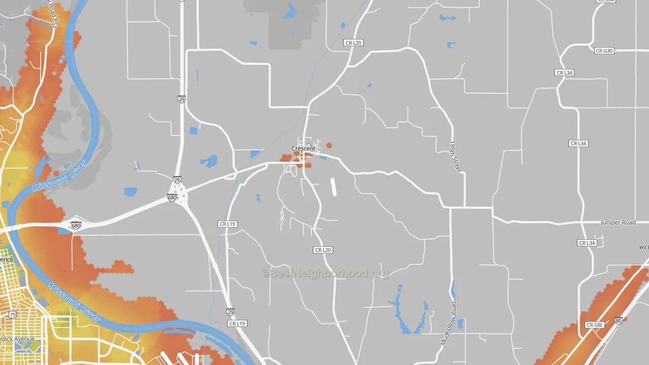 Bike Grade map of 51526, IA