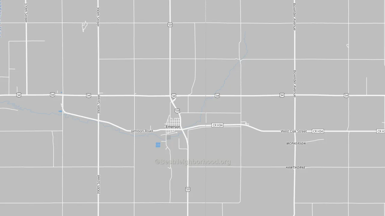 Bike Grade map of 51533, IA