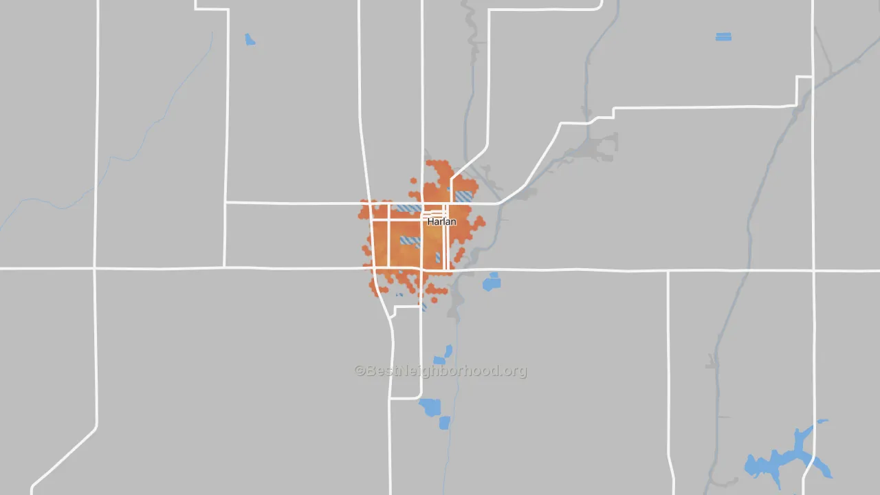Bike Grade map of 51537, IA