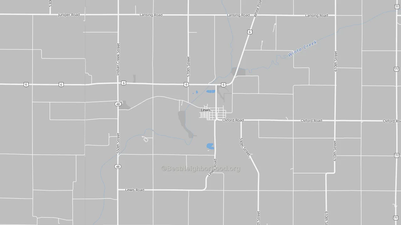 Bike Grade map of 51544, IA