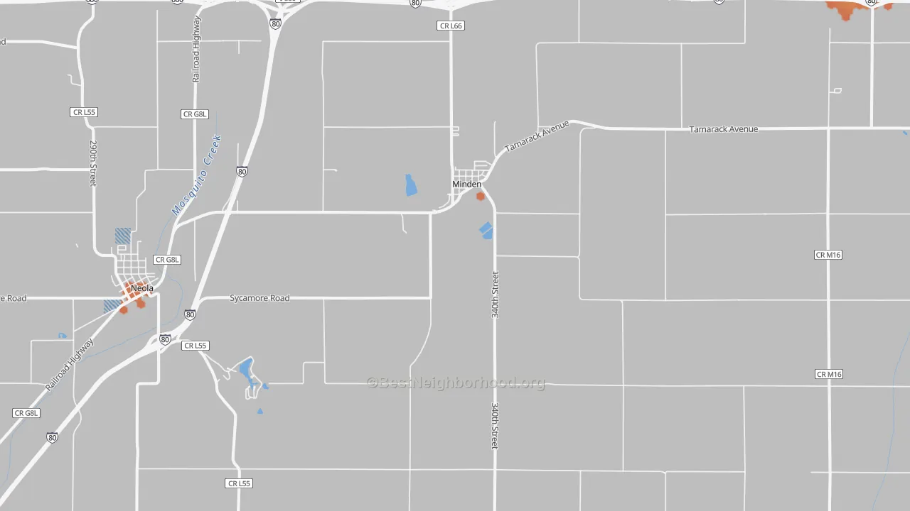 Bike Grade map of 51553, IA